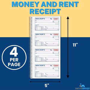 A4a5a6 tiền chuyên nghiệp và cho thuê sổ nhận hai phần carbonless sao chép xoắn ốc RÀNG BUỘC (3 gói) xoắn ốc ràng buộc thiết kế NCR sách - Product Image 3