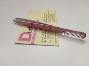 Best Selling Professional Eyebrow Hair Plucking Tweezer <b>Comb</b> High Quality Slanted Eyebrow Tweezers with Customized Design Handle - Product Image 2