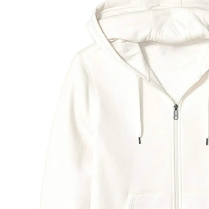 Vente en gros de coton mélangé de base Nouveau 100% coton sweats à capuche zippés surdimensionnés sweat à capuche blanc avec fermeture éclair unisexe sweat à capuche zippé personnalisé - Product Image 4