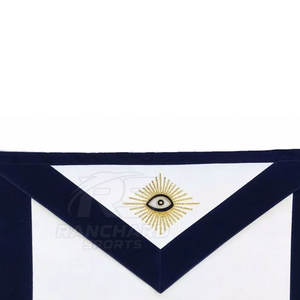 Delantal de Masón Maestro, Delantal Masónico de Cuero Premium Hecho a Mano, Diseño de Bordado Personalizado - Product Image 4