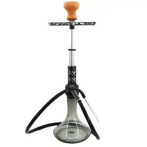 High Quality Hookahs Red Blue Black Color 2 Hose Hookah Plastic Acrylic Glass Shisha Hookah