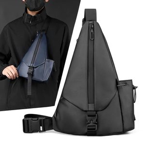Bolso de Pecho Minimalista para Hombre, de Nailon, con Cierre de Cremallera, Impermeable, para Uso Diario, para Todas las Estaciones, Bolso de Hombro - Product Image 2