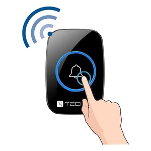 I-BELL-RING04 Kit de Timbre Inalámbrico Negro con Botón de Presión y Campana - Product Image 4