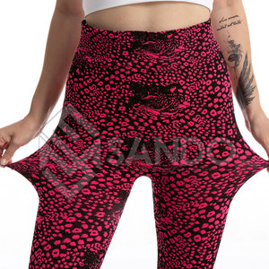 กางเกงเลกกิ้งสำหรับผู้หญิงเอวยางยืดกางเกงเลคกิ้งพิมพ์ลายออกแบบโลโก้ได้ตามต้องการ - Product Image 6