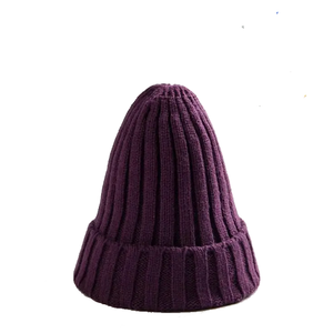 Gorro liso con logotipo personalizado de alta calidad, tejido estampado impermeable de lana 100%, diseño personalizado para la temporada de invierno - Product Image 3