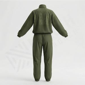 Conjuntos Deportivos de Invierno para Mujer, Chaqueta Cortavientos con Capucha, Cierre Frontal con Cremallera, Cintura Elástica, Alta Calidad, Resistentes al Viento, para Gimnasio - Product Image 2