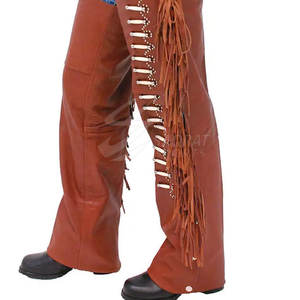 Reasonable Price Customized Logo Design Men Leather <b>Chaps</b> Outdoor Use Solid Color Washed Men Leather <b>Chaps</b> - Product Image 6