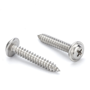 Vis à tête ronde Phillips à embase auto-taraudeuse en acier inoxydable 304 pour le travail du bois, métriques M2 M2.2 M2.3 M2.6 M3 M3.5 M4 M5 - Product Image 1