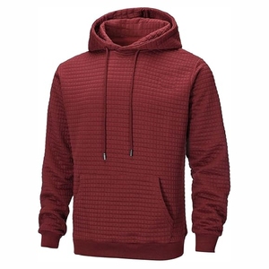 Sudadera con capucha color granate oscuro – Sudadera con capucha de estilo urbano minimalista y moderno, precio al por mayor y alta calidad - Product Image 3
