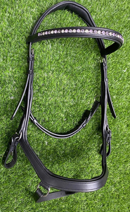 Equipo de carreras de caballos hecho a mano en cuero, brida doble colorida, tamaño completo - Product Image 6