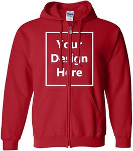 La mejor Sudadera con capucha Power Blend Full-Zip para hombres y mujeres Sudadera de lana de algodón 100% Teñido liso de talla grande disponible - Product Image 3
