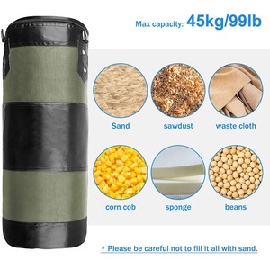 Sac de frappe lourd vintage pour la boxe et le Muay Thai rempli de sable et de Wat Man en cuir personnalisé pour gym - Product Image 6