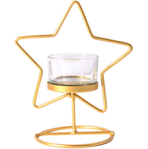 Heart Shaped Metal Wire <b>Gold</b> Tealight Candle Holder Home and <b>Christmas</b> <b>Decorated</b> Hanging Tealight Holder - Product Image 4