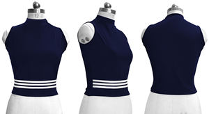 Élégant Exclusif Bleu Fantaisie À La Mode Dames Tops Indien Western Mode Régulier Polyester Tricoté pour Adultes Femmes Filles - Product Image 5