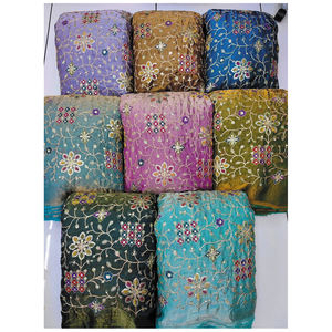 Tissu de haute qualité respirant pour accessoires de mode de mariage pour filles, broderie florale de perles, style premium en gros - Product Image 4