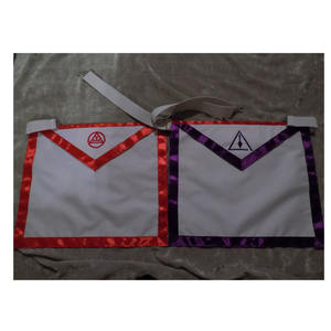 Delantal artesanal de piel de cordero 100% Masonic Grand Lodge Past Master y Collar de cadena bordado a mano Lingote Delantal Collar Guantelete - Product Image 6