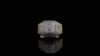Anillo de cóctel con diamante cultivado en laboratorio |   Anillo de Lujo de Oro Sólido de 18K para Mujer |   Joyería Fina de Diseño con Corte Brillante Redondo