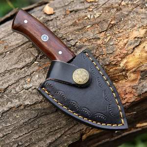 Cuchillo de Bolsillo GACI Personalizable de Acero de Damasco con Hoja Fija y Mango de Acero Inoxidable para Supervivencia al Aire Libre, Uso Industrial EDC OEM - Product Image 4