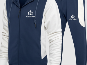 Ensemble de survêtement solide à capuche sur mesure de qualité supérieure | Sweat à capuche et pantalon respirants 100% coton | Tenue de fitness décontractée - Product Image 5