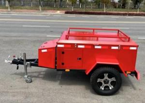 Remorque à bagages à deux roues Remorque de pêche pour voiture de camping avec essieu dynamométrique en caoutchouc - Product Image 4