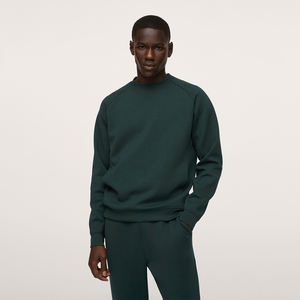 Sweat-shirt pour homme 100% coton, vente en gros, sweat-shirt décontracté pour homme à col rond uni, avec poches, streetwear, pull basique - Product Image 1