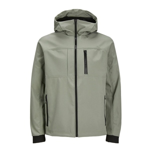 <b>Men's</b> Winter Sporty Hooded Front Logo Softshell <b>Jacket</b> with Custom Size - Product Image 4
