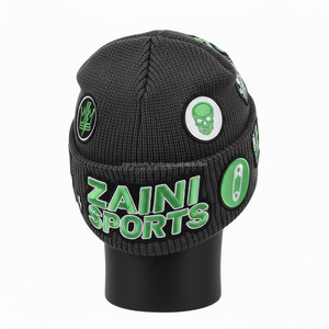 Gorro de invierno Premium 280 GSM, tejido acrílico suave, ajuste elástico cálido, logotipo bordado personalizado, estilo callejero, gorro jacquard - Product Image 4