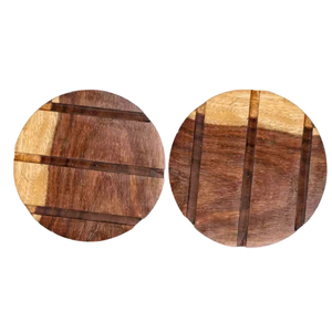 แผ่นรองแก้วทำจากไม้อะคาเซียแผ่นรองแก้วทำจากไม้ธรรมชาติสำหรับตกแต่งโต๊ะเป็นมิตรกับสิ่งแวดล้อม - Product Image 5