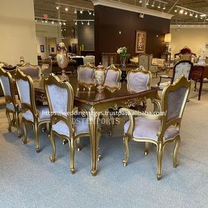 Juego de Mesa y Sillas de Comedor Estilo Francés, Alta Calidad, Precios de Mayoreo, Hecho a Mano, Juego de Mesa para 8 Personas, Mueble Curio Estilo Americano - Product Image 6