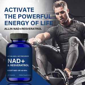 Capsules d'acide hyaluronique Resvératrol Trans OEM/ODM NAD + 500mg suppléments anti-âge pour adultes certifiés Halal/casher TOP Grade 60 - Product Image 3