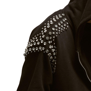 เสื้อฮู้ดปักลายผ้าเฟรนช์เทอร์รี่โอเวอร์ไซส์แบบมีซิปผลิตเสื้อผ้าตามสั่งผ้าคอตตอน100% - Product Image 2