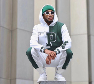 Ensemble de survêtement unisexe, jogging, vêtements de sport, sweat-shirts à capuche patchwork, broderie en chenille personnalisée, sweat-shirt et pantalon de survêtement bicolore - Product Image 5