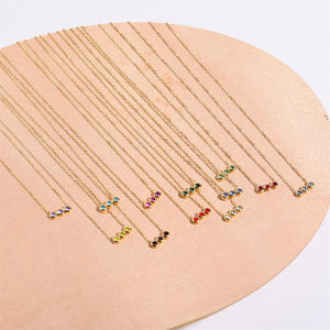 Collier de Pierre de Naissance Quartz Émeraude Ronde Or Vermeil-Collier de Charmes de Pierres Précieuses en Argent 925-Bijoux de Gros - Product Image 3