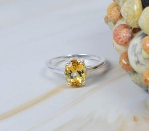 Anillo de cabujón hecho a mano con piedras preciosas de citrino Natural de mejor diseño, anillo de Plata de Ley 925 sólida, joyería de plata estampada de plata 925 - Product Image 3