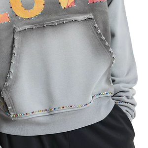 Boxy เสื้อครอปสำหรับผู้ชาย, เสื้อครอปผ้าฝ้ายพิมพ์ลายกราฟิก DTG โอเวอร์ไซส์ - Product Image 4