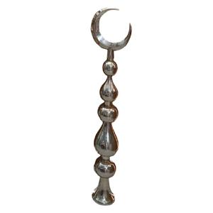 Minarets en laiton faits à la main de haute qualité artisanat arabe de Style religieux avec belle décoration en métal fini nickel - Product Image 6