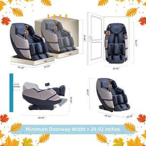 Fauteuil de massage 4D MT339, fauteuil inclinable Shiatsu pour tout le corps avec repose-pieds extensible automatique, zéro gravité, piste SL, yoga profond, 22 modes, commande vocale IA - Product Image 3