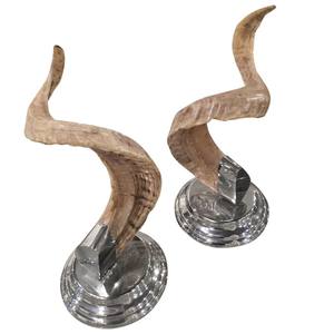 Cuerno de carnero de tamaño mediano Shofar Artesanías naturales Cuerno de búfalo Cuerno para beber Estilo animal pulido Decoración del hogar para Navidad - Product Image 1