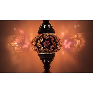 Authentiques lampes de table en verre mosaïque faites à la main turque lampe faite à la main lampe de bureau romantique lampe artisanale lampe de style anatolien - Product Image 3