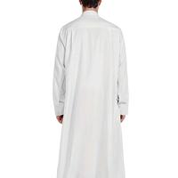 Jubah Thobe Kasual Premium Khusus Pria Kerah Saudi dengan 2 Kantong Samping dan Kantong Ponsel di Dalam, Bahan Polyester Bernapas