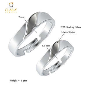 NOVAMART Fine Buy Premium 925 Pure Sterling Silver Men's <b>Ring</b> Rhodium & Gold Plated with Zircon Inlay <b>Couple</b> Jewelry Wholesale E - Product Image 5