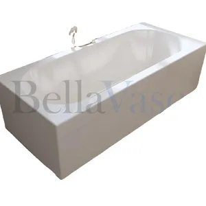 소피아 벨라바스카 욕조 1 인용 독립형 흰색 아크릴 4mm 모던 디자인 컴팩트한 공간 절약형 휴대용 욕조