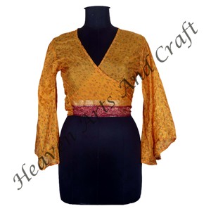 Adorable hauts pour femmes 2025 dames Wrap cravate haut chemise vêtements décontracté été Blouse personnaliser OEM - Product Image 5