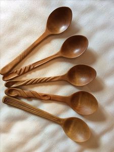 WITH WOODEN SPOON CARVING Custom Logo Natural Wood Cooking Utensil Acacia Wood Solid Spoon for Cooking - Product Image 6