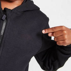 Custom Cropped <b>Zip</b> Hoodie High Quality Winter Essentials Oversized Heavyweight Fleece Men's Waterproof Cotton Blended <b>Zip</b> <b>Ups</b> - Product Image 3