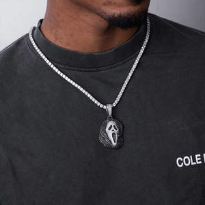 Elegantes Colgantes de Plata de Ley 925 con Diamantes de Moissanita, Estilo Hip Hop, Chapados en Oro de 14K y Rodio, Unisex/Hombre, para un Toque Llamativo - Product Image 3