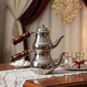 Small Copper Groom's <b>Teapot</b> <b>Set</b> for Tea Serving - Product Image 2