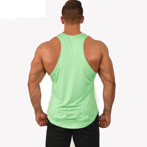 Men's Plus Size Casual Gym Stringer Tank <b>Top</b> Custom Logo Breathable Cotton Polyester Knitted Vest Shirt for Bodybuilding Casual - Product Image 5
