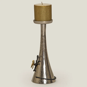 Soporte cónico de aspecto clásico de estilo Retro Vintage negro mate para candelabro de estilo europeo de hierro para boda - Product Image 4