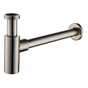 Siphon d'évier rond en laiton facile à installer et à nettoyer avec tuyau de fumée Piège de plomberie pratique - Product Image 1